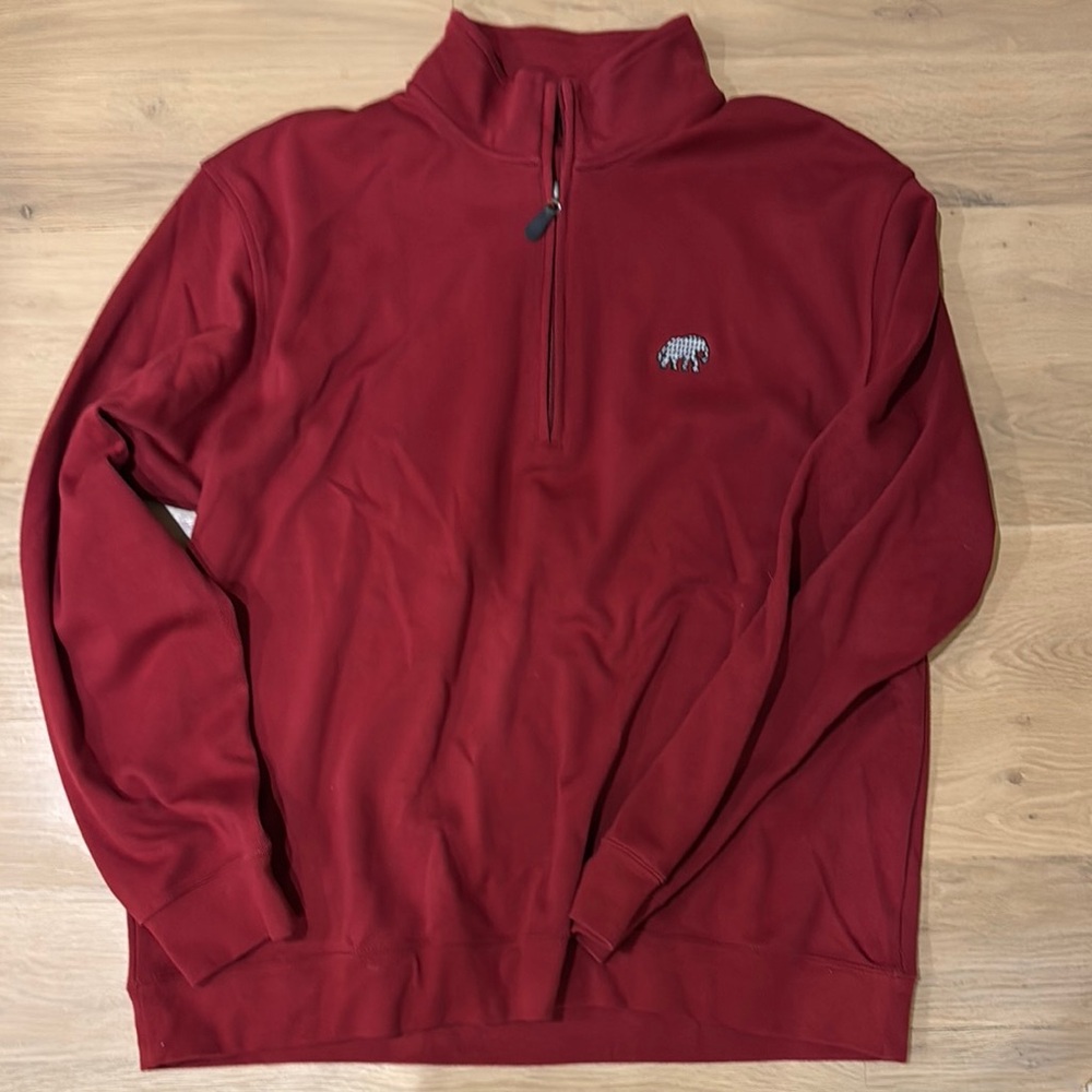 Men's Red Half-Zip Sweater